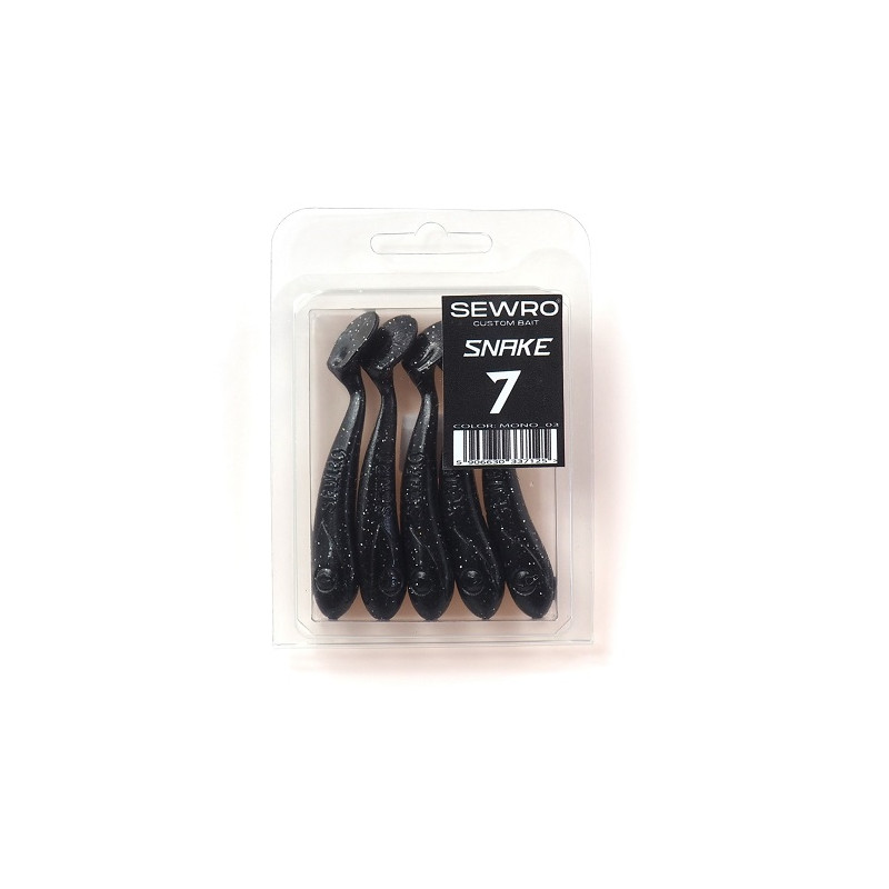 SNAKE ST - 7 CM BLACK PACK OF 5 PIECES